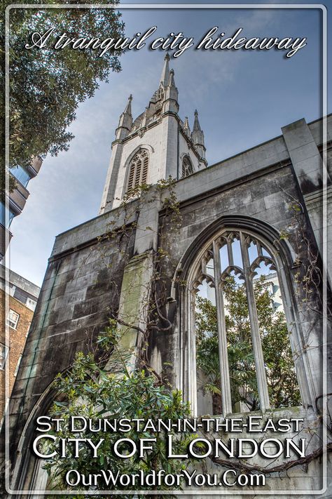 St Dunstan-in-the-East, City of London Saint Dunstan In The East, St Dunstan In The East, Fancy Meals, London Edinburgh, Travel Guide London, Wales Travel, Meals At Home, Travel Ireland, United Kingdom Travel