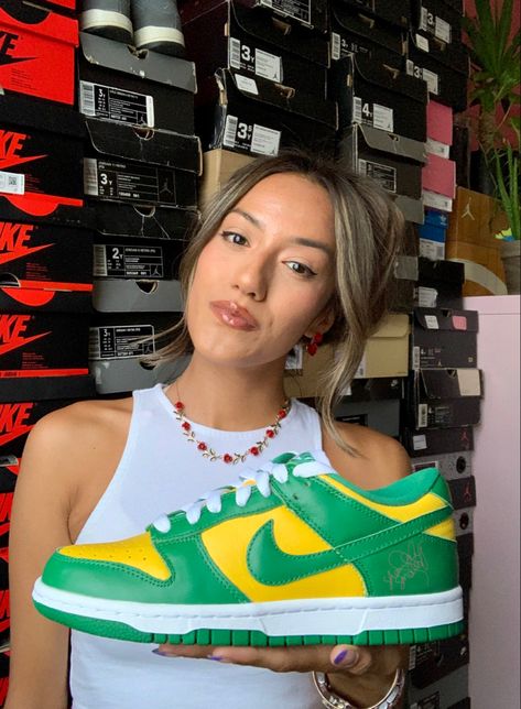 Nike Dunk Low Brazil, Dunk Low Brazil, Brazil Dunks, Jordan Shoes Girls, Nike Dunk Low, Dunk Low, Nike Dunk, Nike Dunks, Jordan Shoes