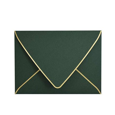 Amazon.com : A7 Green Envelopes with Gold Border 5 x 7 - V Flap, Quick Self Seal, for 5x7 Cards| Perfect for Weddings, Invitations, Photos, Graduation, Baby Shower (Green) : Office Products Baby Shower Green, Burgundy Invitations, Minnie Mouse Invitations, Green Invitations, Christmas Envelopes, Green Baby Shower, Black Envelopes, 5x7 Cards, Blue Envelopes