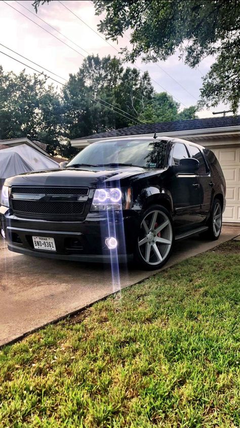 Cool black Blacked Out Tahoe, Tahoe 2012, Chevy Tahoe Ltz, Chevy Trailblazer Ss, 2014 Tahoe, Telly Savalas, 2007 Chevrolet Tahoe, Trailblazer Ss, Dropped Trucks