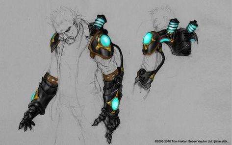 Steampunk Oc Art, Gauntlets Design, Artificer Armorer, Steampunk Items, Alien Character, D D Items, Dnd Items, Arte Robot, Fantasy Props