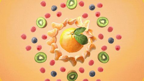 Juice Animation, Blender Motion Graphics, Fruit Graphic, Fruit Animation, Food Motion, Product Animation, Energy Drink, Juice Ad, Fruit Collage