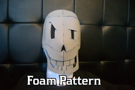 Free Papyrus Foam Mask Pattern - Undertale Foam Mask, Undertale Papyrus, Foam Cosplay, Puzzle Maker, Craft Foam, Mask Pattern, Base Design, Adding And Subtracting, Pattern Store