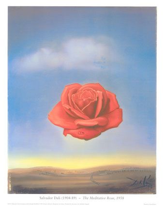 Farewell - Anne Bronte Love Poem of Remembrance Salvador Dali Paintings, Rose Poster, Salvador Dali Art, Dali Paintings, Dali Art, Istoria Artei, Surrealism Art, Jackson Pollock, Gcse Art