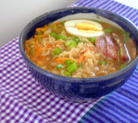 Easy Ramen, Pork Cutlet, Pork Cutlets, Cooking For One, Batch Cooking, Beef Steak, Ramen Noodles, Rice Vinegar, Chicken Stock