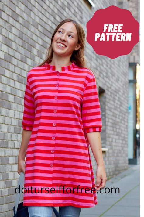 Discover an extensive collection of complimentary sewing patterns sourced globally at doiturselfforfree.com. Craft exquisite items for individuals of all ages, including children, babies, men, women, and even home decor—all at no cost. Access these free patterns conveniently in PDF format. Tunic Sewing Patterns Free, Tunic Sewing Patterns, Start Sewing, Free Pattern Download, Sewing Easy Diy, Basic Wardrobe, Bernina Blog, Refashion Clothes, Wardrobe Basics