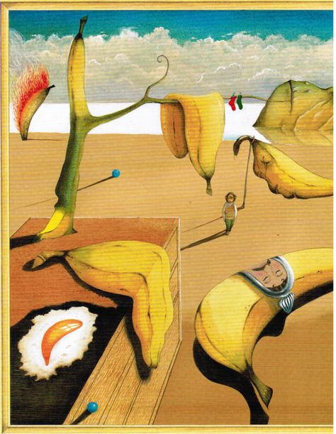 willy Color Splash Art, Anthony Browne, Famous Art Pieces, Art Assignments, Banana Art, Art Parody, Classic Paintings, Pop Surrealism, Famous Art