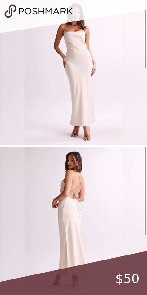 MESHKI Sydney Straight Neck Slip Maxi Dress Meshki Dresses, Off White Dress, Slip Maxi Dress, Off White Dresses, Sydney, White Dress, Dress Es, Maxi Dress, Dresses Skirts