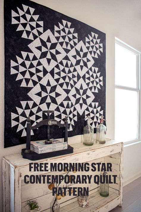 Morning Star Quilt Pattern Free, Stained Glass Table Runner, Glass Table Runner, Morning Star Quilt, Table Runner Quilt Pattern, Table Runner Quilt, Stained Glass Table, Stained Glass Quilt, Quilt Pattern Download