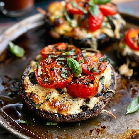 If you’re looking for a delicious and healthy dish that’s perfect for any occasion, look no further than Caprese Stuffed… Stuffed Portobello Mushrooms, Stuffed Portobello, Tomato Mozzarella, Portobello Mushroom, Balsamic Glaze, Healthy Dishes, Fresh Tomatoes, Portobello, Gluten Free Vegetarian