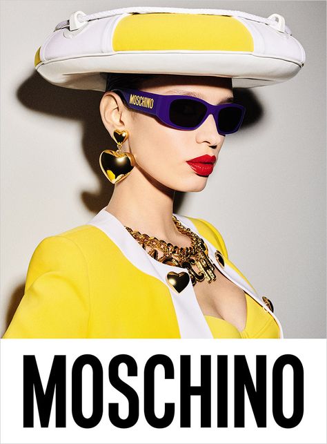 Maria Keidj Models MOSCHINO Spring Summer 2023 Eyewear Moschino Campaign, Moschino 2021, Moschino Sunglasses, Shoot Moodboard, Moschino Fashion, Eyewear Campaign, Fashion Campaigns, Spring Summer 2023, Jeremy Scott