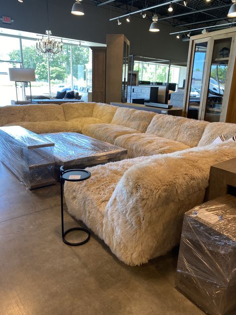 Comfy Leather Sofa, Fluffy Couch Living Room, 9ft Ceilings Living Room, Fluff Daddy Couch, Big Sofa Living Room, Puffy Couch, Huge Couch, Huge Sofa, Fluffy Couch