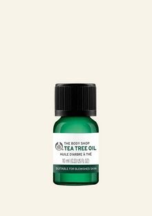 Camomile Eye Makeup Remover | The Body Shop® Tea Tree Skincare, Body Shop Tea Tree Oil, The Body Shop Tea Tree, Tea Tree Oil Benefits, Mario Badescu Drying Lotion, Tea Tree Oil For Acne, Body Shop Tea Tree, Acne Free Skin, Green Bottle