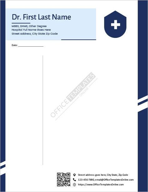 Letterhead Template (Prescription Pad) For General Doctors Prescription Pad Design, General Doctor, Prescription Pad, Hospital Logo, Office Templates, Letterhead Template, Wedding Couple Poses, Pad Design, Medical Prescription