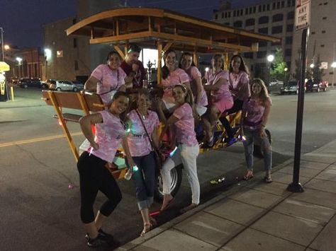 Bachelorette Party - Picture of Pedal Wagon - Cincinnati Tours, Cincinnati - TripAdvisor Cincinnati Bachelorette Party, Bachelorette Party Pictures, Cincinnati Cyclones, Downtown Cincinnati Ohio, Queen City Cincinnati, Ohio Girls, Trendy Party Outfits, Downtown Cincinnati, Fiesta Theme