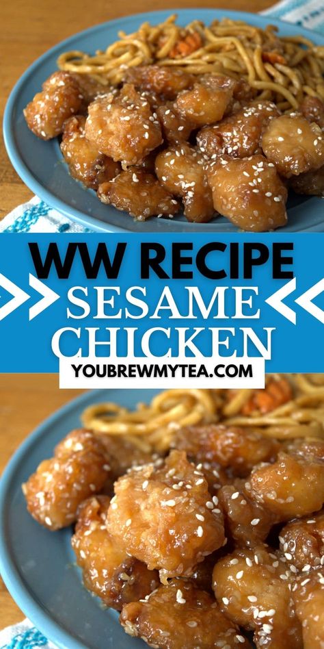 Homemade Sesame Chicken, Sesame Chicken Sauce, Crispy Sesame Chicken, Chicken Asian, Easy Sesame Chicken, Weight Watchers Meals Dinner, Chinese Chicken Recipes, Chicken Sauce, Sesame Chicken Recipe