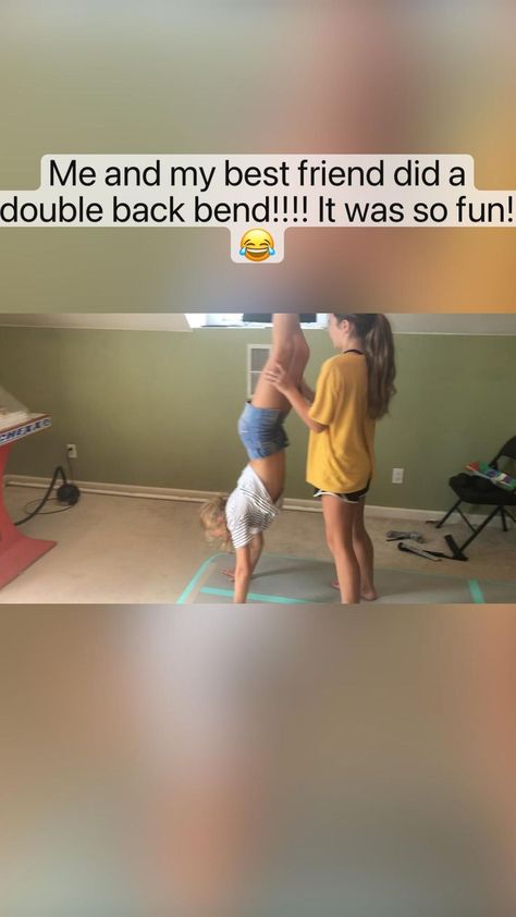 Double backbend 😂🤩 in 2022 | Sleepover things to do, Best friends funny, Things to do at a sleepover 2 Person Stunts, Gymnastics For Beginners, Funny Best Friend, Gymnastics Tricks, Gymnastics Skills, Best Friend Activities, Best Friend Challenges, Amazing Gymnastics, Sleepover Things