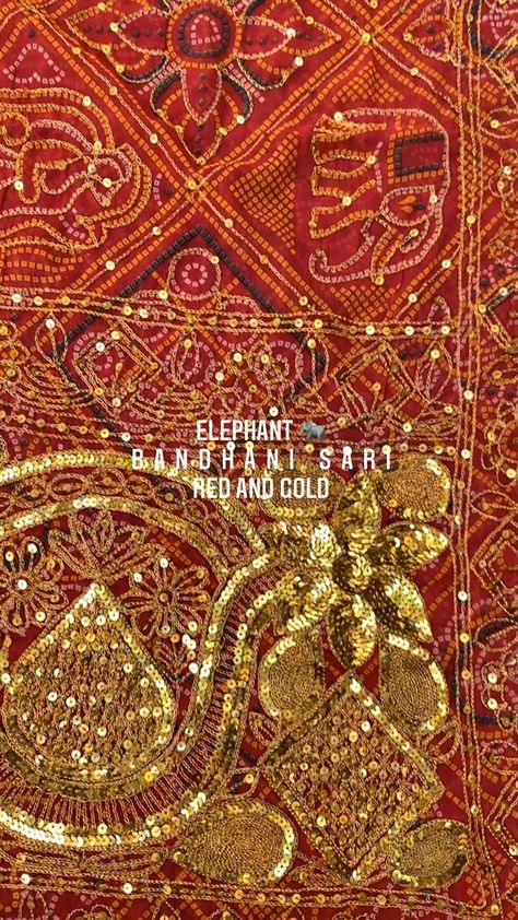 theindianombre on Instagram: Live like golden. Bandhej red and gold Vintage sari in a perfect condition. ✨🥻👠💯♥️🐘🌼🟥🔻✨ #gharchola #gharcholasaree #redandgold #bandhej… Gharchola Saree, Designer Dupatta, Bridal Anklet, Vintage Saree, Gotta Patti, Womens Trendy Dresses, Indian Saree Blouses Designs, Fibre And Fabric, Antique Bridal Jewelry