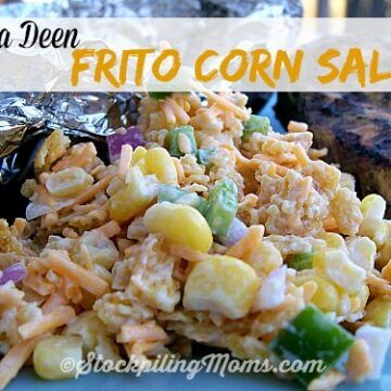 Corn Salad Paula Deen, Frito Corn Salad, Paula Dean, Paula Deen Recipes, Corn Salad Recipes, Cheese Chips, Corn Salad, Macaroni Salad, Paula Deen