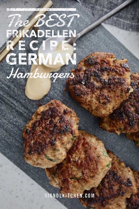 Frikadellen German Recipes, German Frikadellen 12 Tomatoes, German Hamburger Recipes, German Burgers Recipes, German Burgers, Frikkadel Recipe, German Food Recipes Authentic, German Sandwiches, German Hamburgers