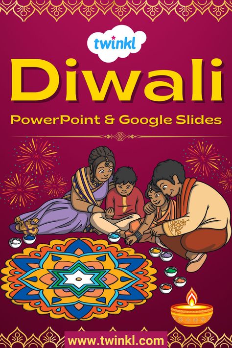 Diwali PowerPoint & Google Sides Diwali Activities For Kids, Diwali Activities, New Year Traditions, New Years Traditions, Hindu Festival, Hindu Festivals, 100th Day Of School, The Hindu, International Women's Day