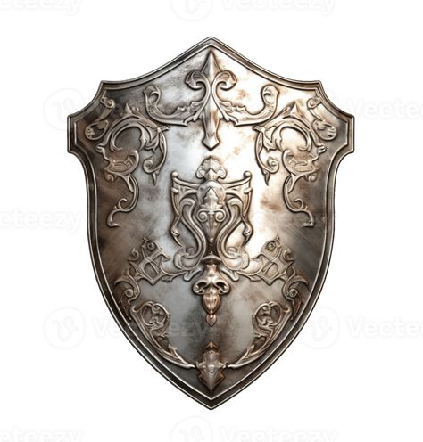 Shield Design Fantasy, Fantasy Shield Design, Shield Design Concept, Medieval Png, Shield Fantasy, Shield Aesthetic, Fantasy Shield, Shield Illustration, Object Oc