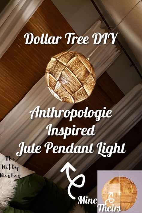 Diy Wicker Light Fixture, Diy Rope Pendant Light Shade, Dollar Tree Hanging Light, Boho Lights Diy, Diy Basket Pendant Light Lamp Shades, Pendant Lamps Living Room, Dollar Tree Lamp Shade, Diy Boho Lighting, Diy Pendant Light Shade How To Make