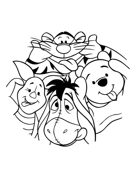 Disney Coloring Sheets, Winnie The Pooh And Friends, Pooh And Friends, Disney Colors, Cartoon Coloring Pages, Disney Coloring Pages, Disney Tattoos, Pooh Bear, Print Out