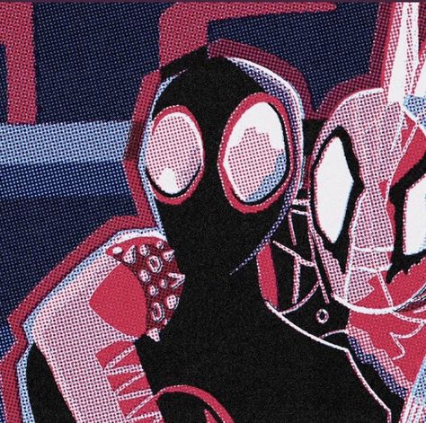 Spiderverse Matching Icons, Hobie Brown, Spider Punk, Miles Morales, Matching Icons, Mask, Red