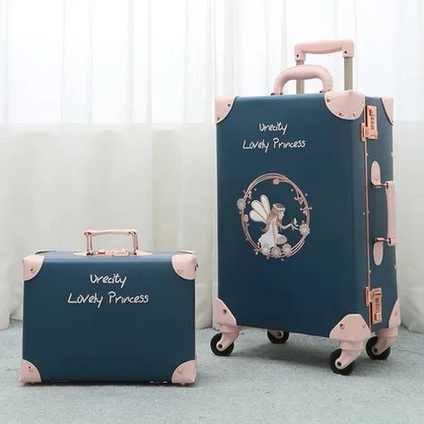 Vintage Rolling Luggage Set with Handbag,Women High quality Wood +PU leahter Travel Suitcase Cosmetic Bag,Wheel Trolley Case box-in Rolling Luggage from Luggage & Bags on AliExpress Cute Suitcases, Cute Luggage, Travel Bag Set, Leather Suitcase, Travel Suitcase, Suitcase Set, Luggage Suitcase, Bag Suitcase, Suitcase Traveling