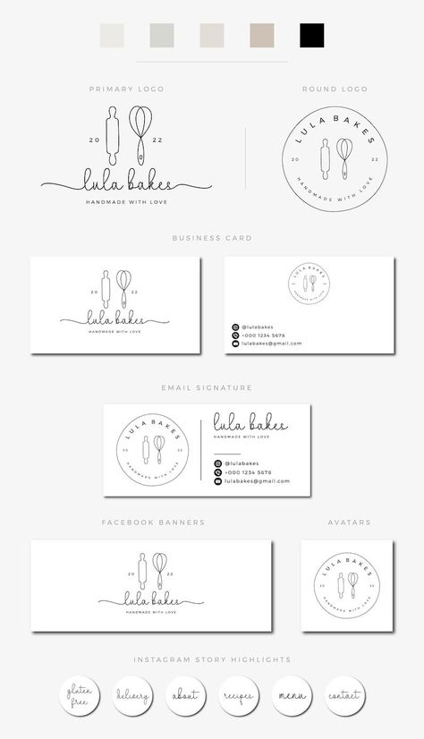 Cake Business Logo Ideas Card Templates, Dessert Business Logo Ideas, Logo Design Bakery Ideas, Pastry Shop Logo Design Ideas, Simple Bakery Logo, Logo For Bakery Business, Storefront Illustration Graphic Design, Logo Design Inspiration Bakery, Cookie Bakery Logo