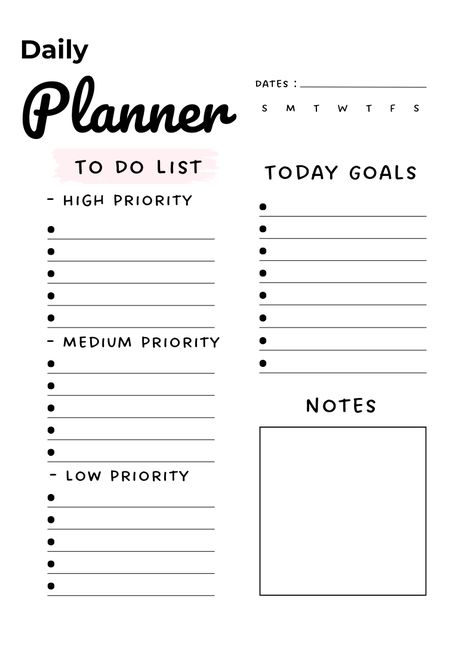 Check on my shop, you will get free pdf for print. #planner #printables Planner Page Templates, Daily Planner Printables Free Pdf, Planner Free Printable, Check On Me, Daily Planner Printables Free, Free Daily Planner, Manage Your Time, Print Planner, Planner Printables Free