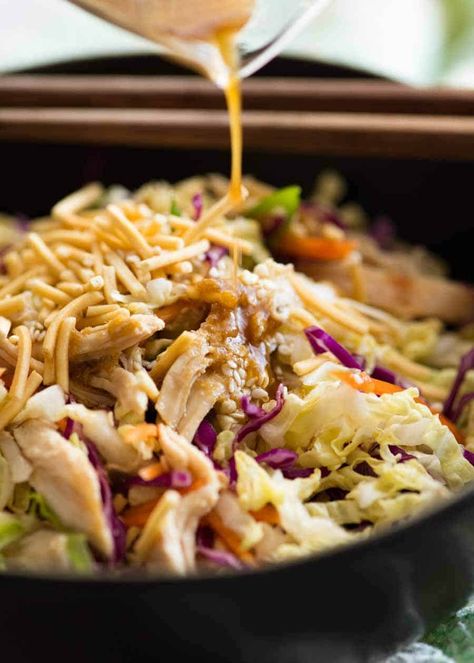 Asian Salad Dressing, Asian Dressing, Chinese Chicken Salad, Mapo Tofu, Recipetin Eats, Asian Salad, Chinese Chicken, Chinese Cabbage, Chicken Salad Recipes