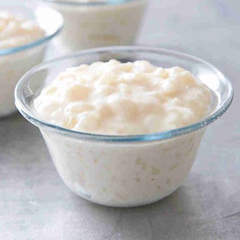 Old-Fashioned Rice Pudding | Cook's Country Pearl Tapioca, Coconut Tapioca, Old Fashioned Rice Pudding, Coconut Rice Pudding, Famous Restaurants, Tapioca Pudding, America's Test Kitchen Recipes, Tapioca Pearls, Alton Brown