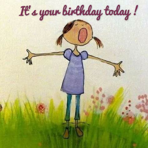 Happy Birthday Wishes Friendship, Funny Happy Birthday Wishes, Happy Birthday Quotes Funny, Art Mignon, Funny Happy Birthday, Art Et Illustration, Happy Birthday Quotes, Childrens Illustrations, Children's Book Illustration