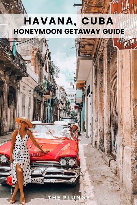 Thinking of planning a post-wedding romantic getaway in Cuba? Here's our go-to guide to the best places to eat, sleep, play and honeymoon in Havana. Cuba Honeymoon, Cuba Party, Cuba Outfit, Wanderlust Aesthetic, Havana Vieja, Cuba Pictures, Cuba Fashion, Cuba Vacation, Havana Nights Party