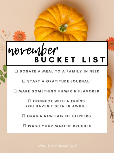 November List, November Bucket List, Season Bucket List, Wellness Calendar, Monthly Bucket List, November Things, Month Checklist, Monthly List, November Mood Board