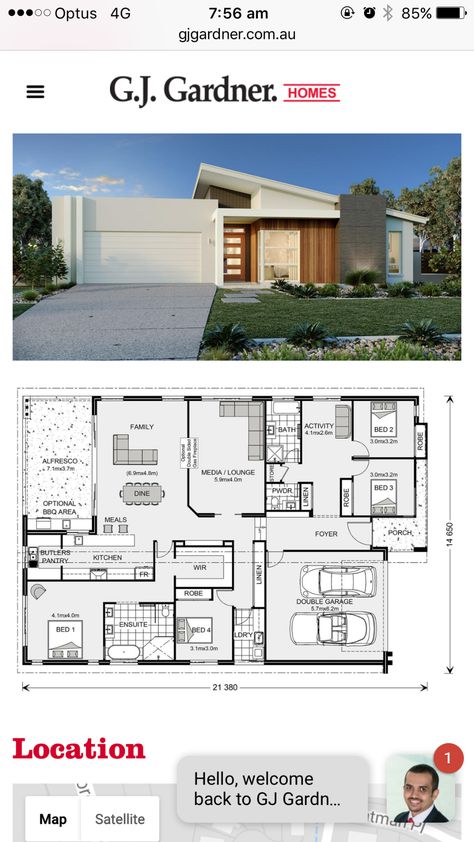 House Placement On Land, Mid Century Modern House Plans, Bungalow Floor Plans, Narrow Lot House Plans, House Plan Gallery, Modern Style House Plans, Home Design Floor Plans, House Construction Plan, Model House Plan