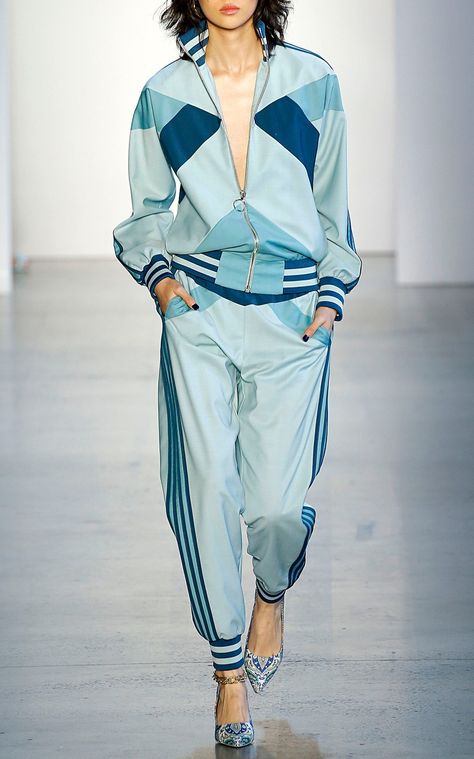 Moncur Zip-Up Wool Track Jacket by Zimmermann | Moda Operandi Sports Wear Fashion, Look Festival, Mode Kimono, Sportswear Fashion, Mini Robes, Spring Fashion Trends, Athleisure Wear, 2019 Fashion, Blue Outfit