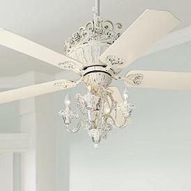 Chic Ceiling Fan, Vintage Ceiling Fans, Traditional Ceiling Fans, Ceiling Fan Bedroom, Led Crystal Chandelier, Ceiling Fan Light Kit, Chandelier Fan, White Ceiling Fan, Ceiling Fan Design