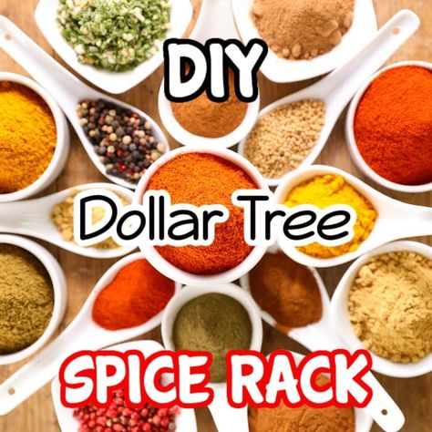 Diy Lazy Susan Spice Rack, Dollar Tree Spice Rack Ideas, Spice Rack Dollar Tree, Lazy Susan Spice Organization, Magnetic Spice Rack Diy, Spice Rack Ideas Diy, Diy Spice Rack Ideas, Spice Organization Diy, Spice Rack Uses