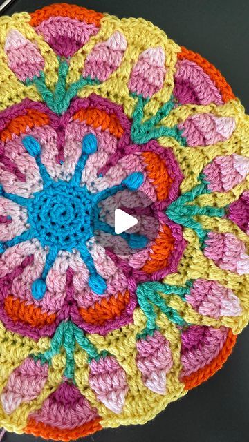 Free Mandala Crochet Patterns, Mandala Crochet, Crochet Mandala Pattern, I Carry, Crochet Mandala, Flower Pillow, Tapestry Crochet, Crochet Home, Crochet Granny