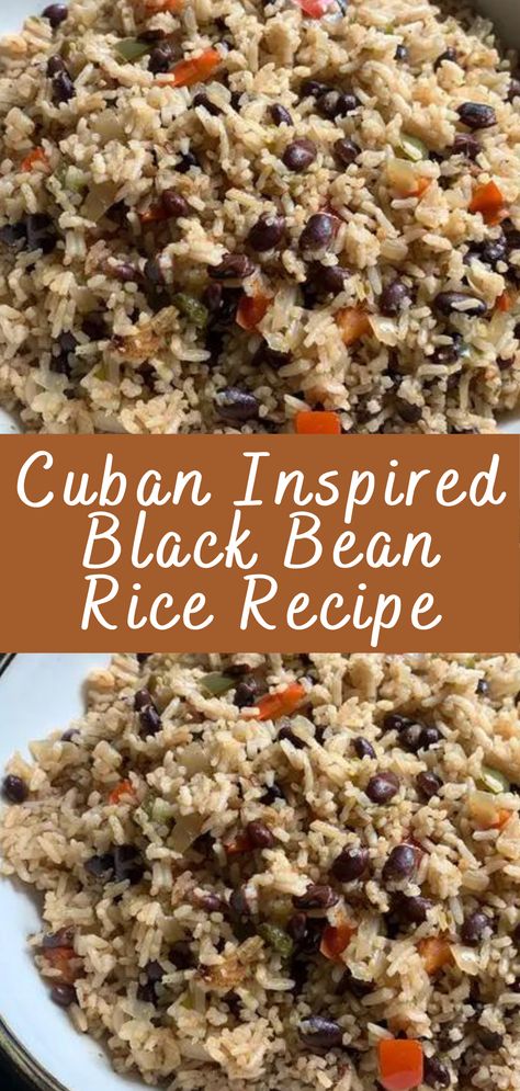 Cuban Inspired Black Bean Rice Recipe | Cheff Recipes Cuban Chicken Black Beans And Rice, Sweet Potato Black Beans And Rice, Black Beans Rice And Hamburger, Dried Black Bean Recipes Mexican, Caribbean Black Beans And Rice, Spanish Black Beans And Rice, Authentic Black Beans And Rice, Cuban Black Bean Recipes, Black Beans And Rice Recipe Cuban