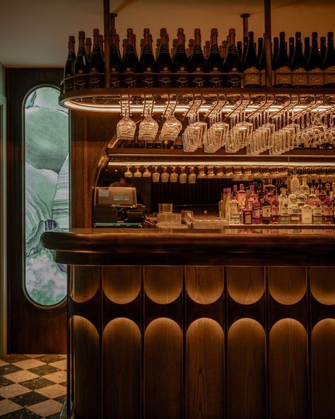 Six by Nico - Birmingham - Studio Two Back Bar Design, Bar Counter Design, Jazz Bar, Restaurant Lighting, Counter Design, Bar Design Restaurant, Cafe Interior Design, House Restaurant, Restaurant Furniture