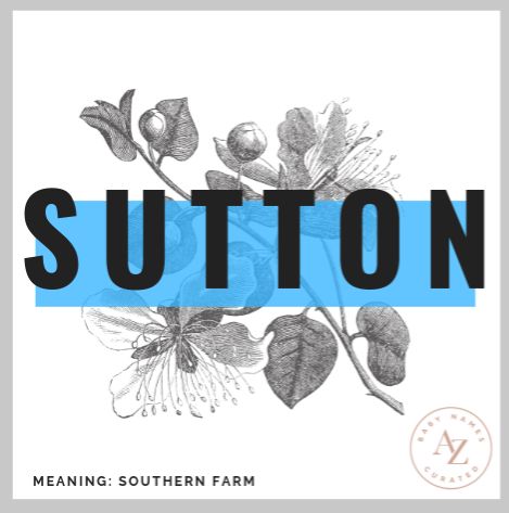 Sutton Name, Last Names As First Names, Popular Last Names, Name Ava, Last Name Meaning, Nature Names, Cool Baby Names, Unique Baby Names, Future Children