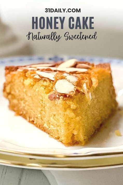 Honey Yoghurt Cake, Scottish Honey Cakes, Honey Loaf Cake Recipe, Cake Not Sweet, Cake Sweetened With Honey, Easy Honey Dessert, Recipes Using Creamed Honey, Honey Dessert Recipes Healthy, Naturally Sweetened Cake