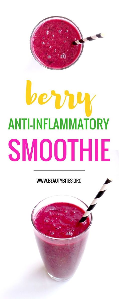 Easy healthy smoothie recipe! This anti-inflammatory smoothie recipe is made with mixed berries, bananas, flax seed and some spices - it's delicious and will make keeping an anti-inflammatory diet easier. Try it! | www.beautybites.org Turmeric Curcumin Benefits, Turmeric Pills, Turmeric Spice, Colon Cleanse Recipe, Turmeric Water, Body Detox Cleanse, Turmeric Health, Easy Healthy Smoothies, Natural Colon Cleanse