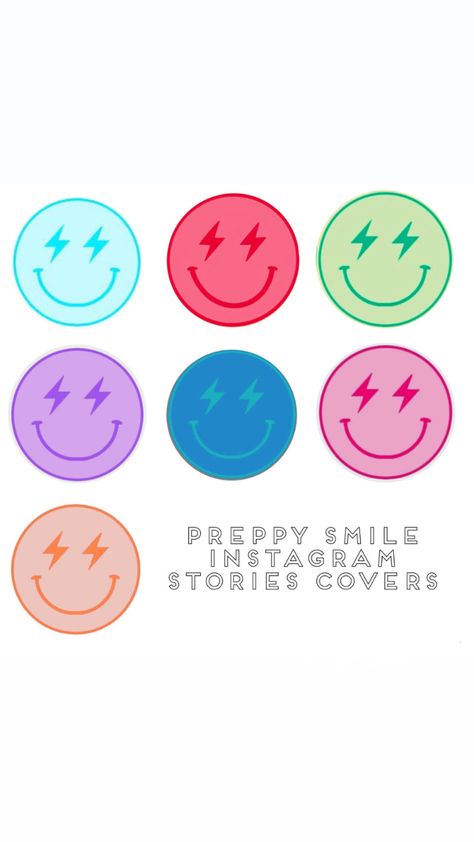 preppy smile instagram story covers Smiley Face Highlight Cover, Preppy Highlight Covers, Preppy Instagram Highlight Covers, Highlights Inspo Instagram, Story Covers Instagram Aesthetic, Cute Insta Highlight Covers Aesthetic, Insta Story Covers Icons, Dojo Store, Preppy Widgets