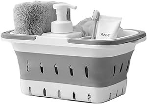 ANNIYA Portable Shower Caddy Tote, Plastic Storage Collapsible Caddy Basket with Handles, Box Organizer Bin for Bathroom, Kitchen, College Dorm,Gym (Grey 1 pack) Naval Officer, Cleaning Caddy, Store Snacks, Caddy Organizer, Plastic Basket, Portable Shower, Basket With Handles, Open When, Box Organizer