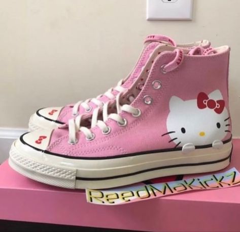 Hello Kitty Shoes Converse, Hello Kitty Bape Shoes, Hello Kitty Air Force 1s, Custom Nike Shoes Air Force, Spiderman Converse, Hello Kitty Heels, Hello Kitty Jeans, Hello Kitty Sneakers, Hello Kitty Custom